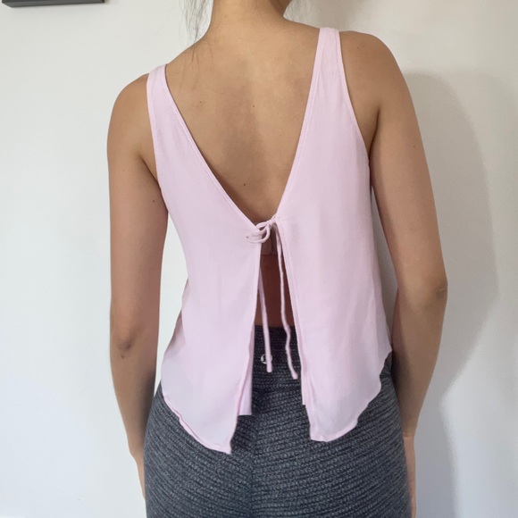 Kempner Blouse Baby pink tank top with tie back (reversible!) - Picture 1 of 7